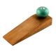 Sea Green Black Crackle Ceramic Wooden Door Stopper